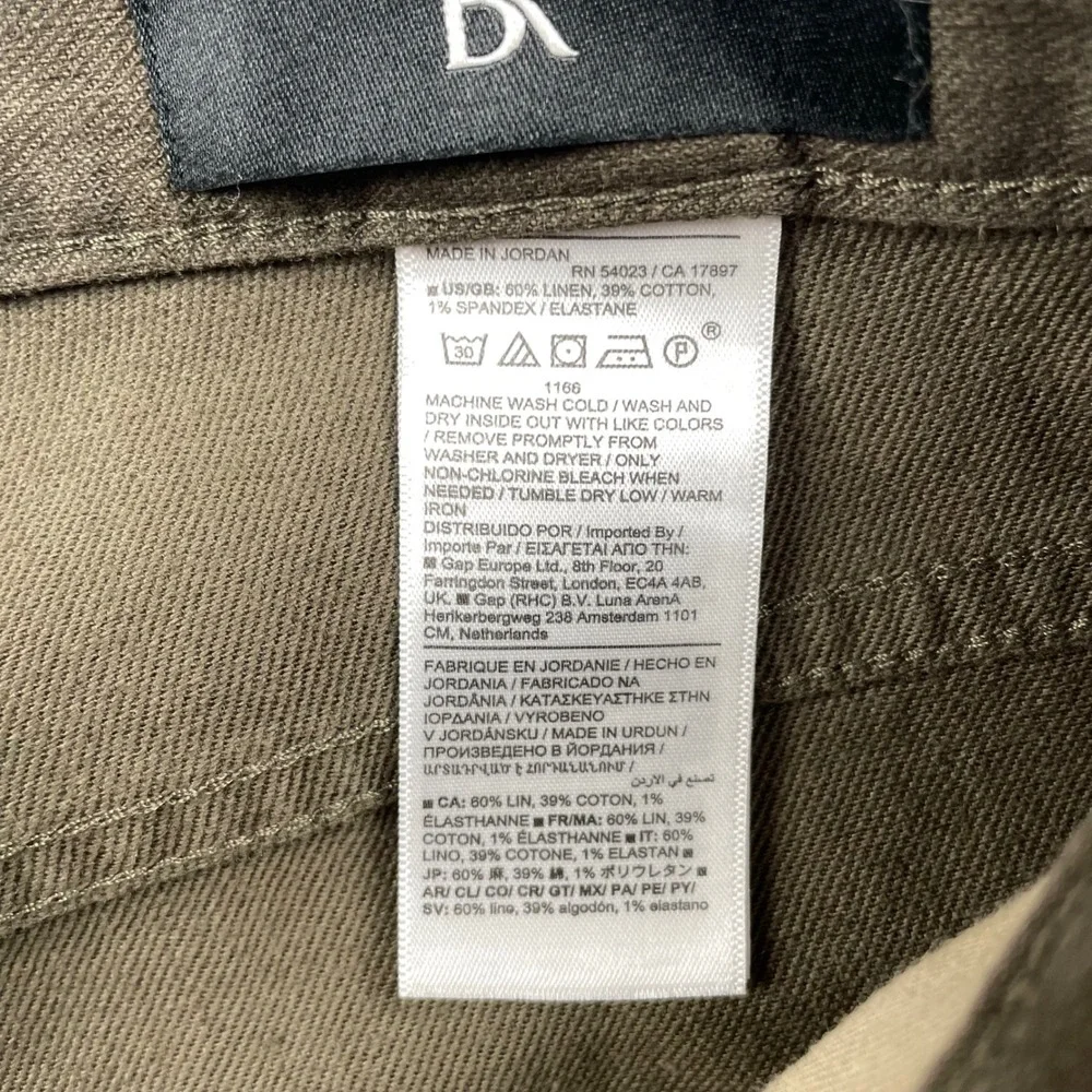 Banana Republic Traveler Pants Men 30x28 Slim Fit Brown Linen Blend Tapered